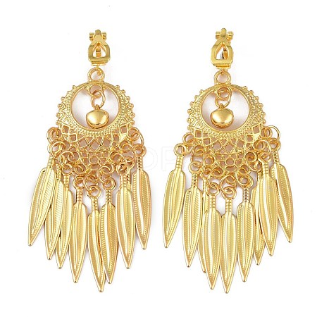 Bohemia Zinc Alloy Clip-on Earrings EJEW-C089-01J-G-1