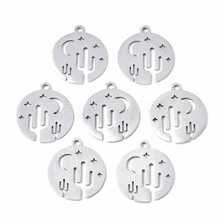 Non-Tarnish 201 Stainless Steel Pendants STAS-N091-71-1