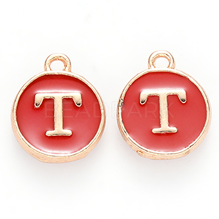 Golden Plated Alloy Enamel Charms LS-ENAM-S118-03T-1