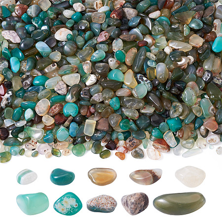 250G Dyed & Heated Natural Agate Beads G-TA0002-73E-1