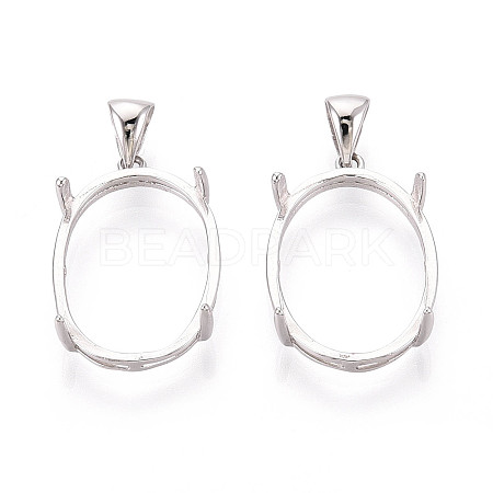 925 Sterling Silver Pendant Claw Cabochon Settings STER-N016-44C-P-1