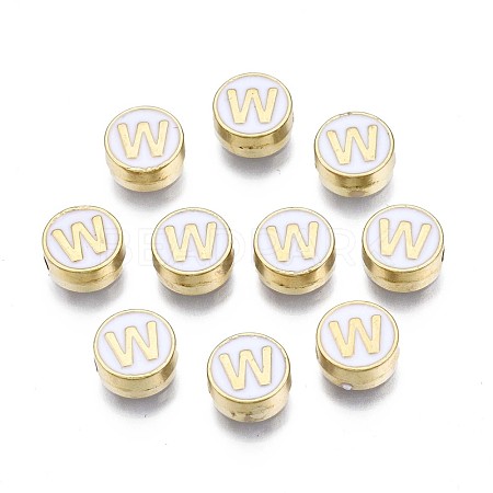 Alloy Enamel Beads ENAM-N052-006-01W-RS-1
