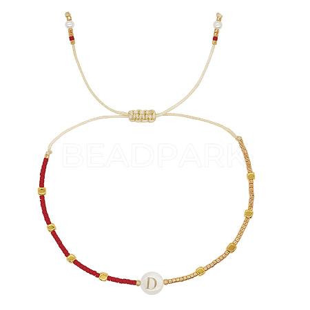 Glass Seed Beads Braided Bead Bracelets TY7987-4-1
