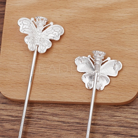 Alloy Hair Stick Findings OHAR-PW0001-334S-1