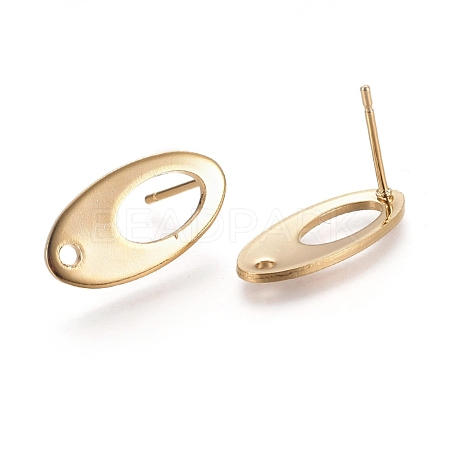 304 Stainless Steel Stud Earring Findings STAS-E482-01G-1