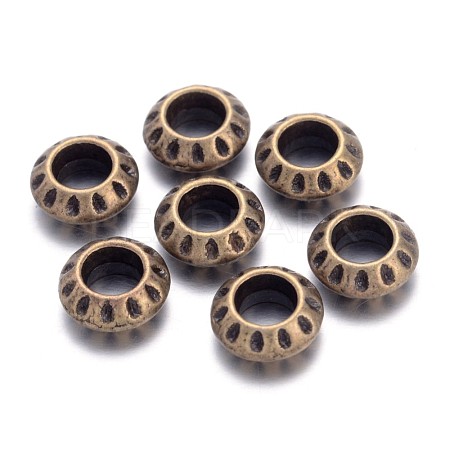Tibetan Style Alloy European Beads X-TIBEB-EAA386Y-AB-FF-1