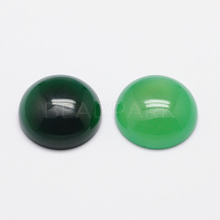 Dyed Half Round/Dome Natural Agate Cabochons G-K019-16mm-02-1