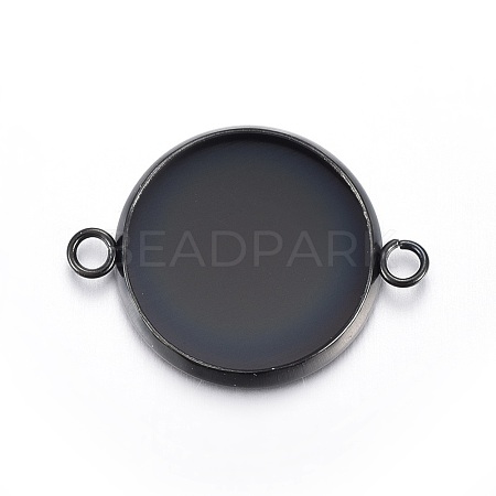 Stainless Steel Cabochon Connector Settings STAS-L211-04C-B-1