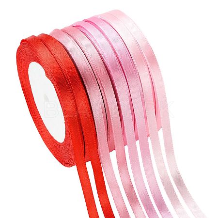 8Rolls 4 Colors Single Face Satin Ribbon OCOR-FS0001-10D-1