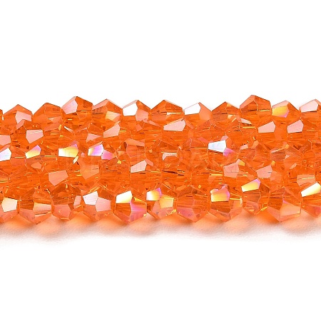 Transparent Electroplate Glass Beads Strands EGLA-A039-T6mm-B11-1