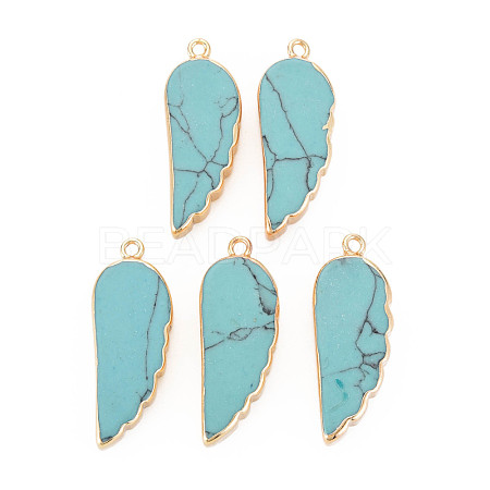 Synthetic Turquoise Pendants G-N326-127-A01-1