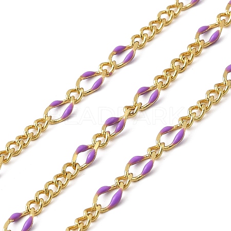 Brass Enamel Figaro Chains CHC-L053-09G-08-1