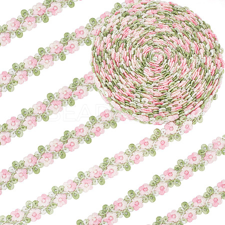 ARRICRAFT 7.5 Yards Flower Polyester Lace Ribbon OCOR-AR0001-62B-1
