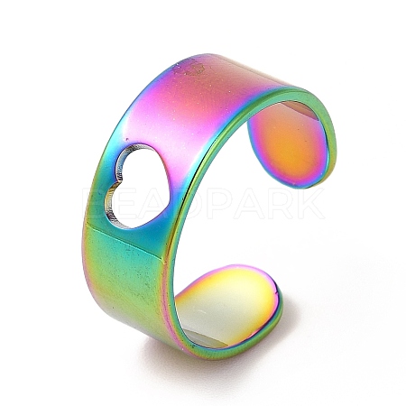 Ion Plating(IP) 201 Stainless Steel Ring RJEW-E063-05M-1