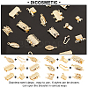 DICOSMETIC 30 Sets 6 Styles 304 Stainless Steel Box Clasps STAS-DC0009-61-4
