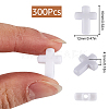 300Pcs Opaque Acrylic Beads MACR-SC0001-16B-2
