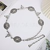 Bohemian Cattle Head & Oval with Horse Pattern Alloy Link Chain Belts for Women FS-WG66674-02-1