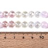 Electroplate Imitation Jade & Opaque & Transparent Glass Beads Strands EGLA-Q135-8MM-A01-5
