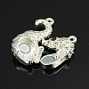 Alloy Rhinestone Magnetic Clasps RB-G056-S-3