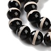 Natural Tibetan Striped Pattern dZi Agate Beads Strands G-B084-A04-01-4