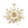 Brass Micro Pave Clear Cubic Zirconia Pendants LS-ZIRC-P086-31G-2