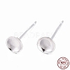 925 Sterling Silver Ear Stud Findings STER-K167-043B-S-1