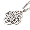 Non-Tarnish 201 Stainless Steel Irish Knot Pendant Necklaces LS-NJEW-D066-01P-2