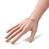 Oval Natural Pearl Beaded Slider Bracelet BJEW-JB09315-02-3