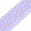 Electroplate Imitation Jade Glass Beads Strands EGLA-Q132-6MM-01B-04-1