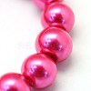Baking Paint Pearlized Glass Pearl Round Bead Strands LS-HY-Q330-8mm-10-3