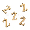 304 Stainless Steel Alphabet Charms STAS-H122-Z-AB-2