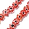 Handmade Millefiori Lampwork Beads Strands LAMP-F035-09-2