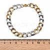 304 Stainless Steel Cuban Link Chain Bracelets for Women LS-BJEW-D377-01C-5