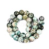 Natural Green Line Jasper  Beads Strands G-B128-A03-05-2