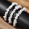 Unisex Chip Natural Rainbow Moonstone Beaded Stretch Bracelets BJEW-S143-37-5