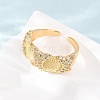 Brass Micro Pave Cubic Zirconia Cuff Open Rings CU-CBAB3AD-17G-3