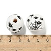 Printed Wood European Beads WOOD-G022-08B-11-3