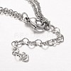 Two Tier Stainless Steel Necklaces X-NJEW-JN01244-4