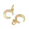 Brass Micro Pave Cubic Zirconia Pendants KK-R230-01G-2