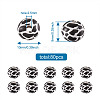 Printed Natural Wooden Beads WOOD-TA0001-57-9