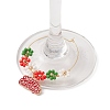 Christmas Theme Alloy Enamel Wine Glass Charms AJEW-JO00188-4