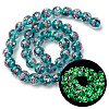 Luminous Handmade Glod Sand Lampwork Beads Strands LAMP-B028-03P-10mm-1