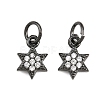 Brass Micro Pave Cubic Zirconia Pendants ZIRC-K070-41B-1