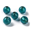 Handmade Gold Sand Lampwork Beads Strand LAMP-Z007-07C-1