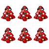 6Pcs Handmade Bumpy Glass Beads Strands LAMP-FS0001-16C-1