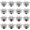 32Pcs 2 Colors Alloy Rhinestone Slide Charms FIND-SC0010-38-1