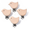 Beech Wood Baby Pacifier Holder Clips WOOD-T015-06-01-1