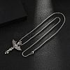 Zinc Alloy Cross Pendant Necklaces NJEW-M211-06C-ASP-4