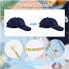 6Pcs Brass & 304 Stainless Steel Link Baseball Cap Chain AJEW-HS00002-4