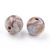 Crackle Acrylic Beads MACR-E025-22G-12mm-2